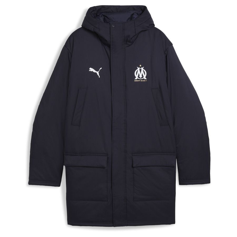 Marseille Winter Jacket - New Navy/PUMA White - Men's-SoccerKits Hub | Buy Soccer Jerseys Online